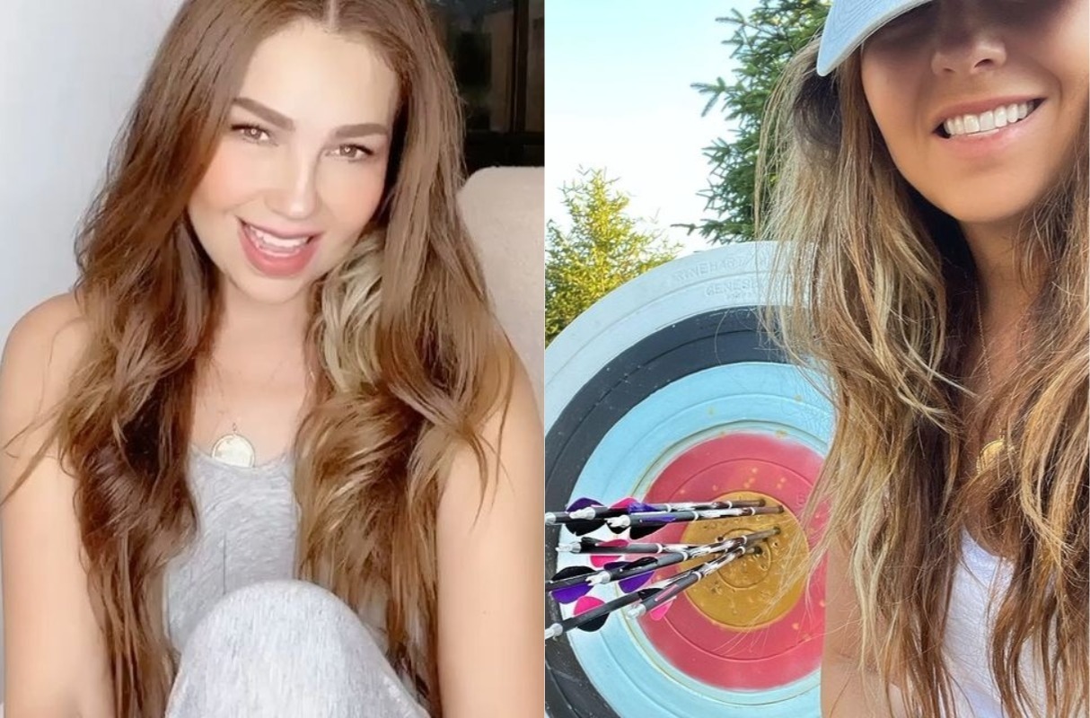 Thalía presume su puntería y destreza para el tiro con arco