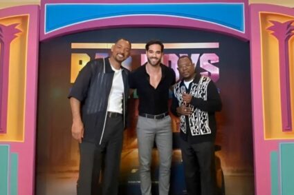 «Bad Boys: Hasta la muerte»: Guty Carrera posa junto a Will Smith y Martin Lawrence en avant premiere